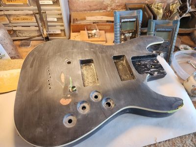 Schecter C7 Hellraiser getting a full restoration