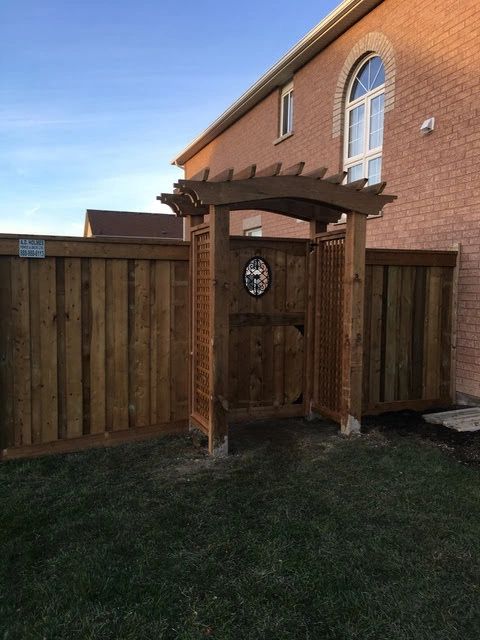 Gate with trellis built in front for walk through, London Ontario