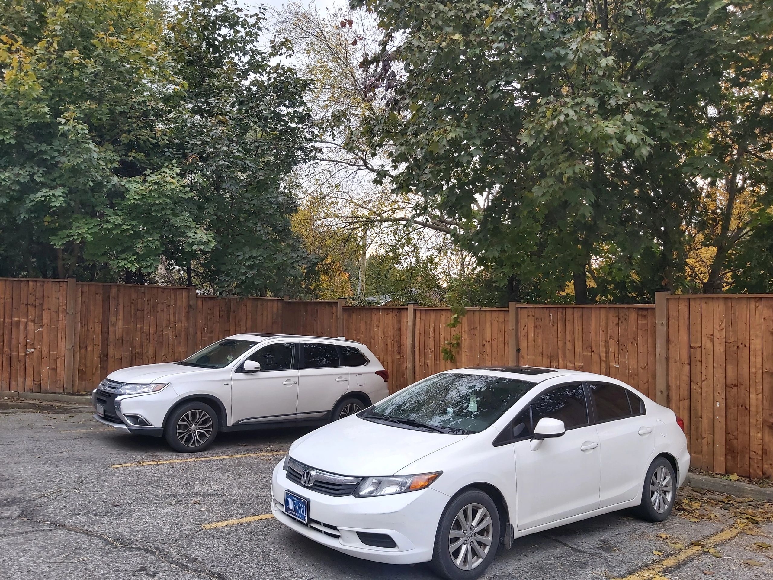 8ft full privacy fence with 6x6 posts for commercial parking space in London Ontario