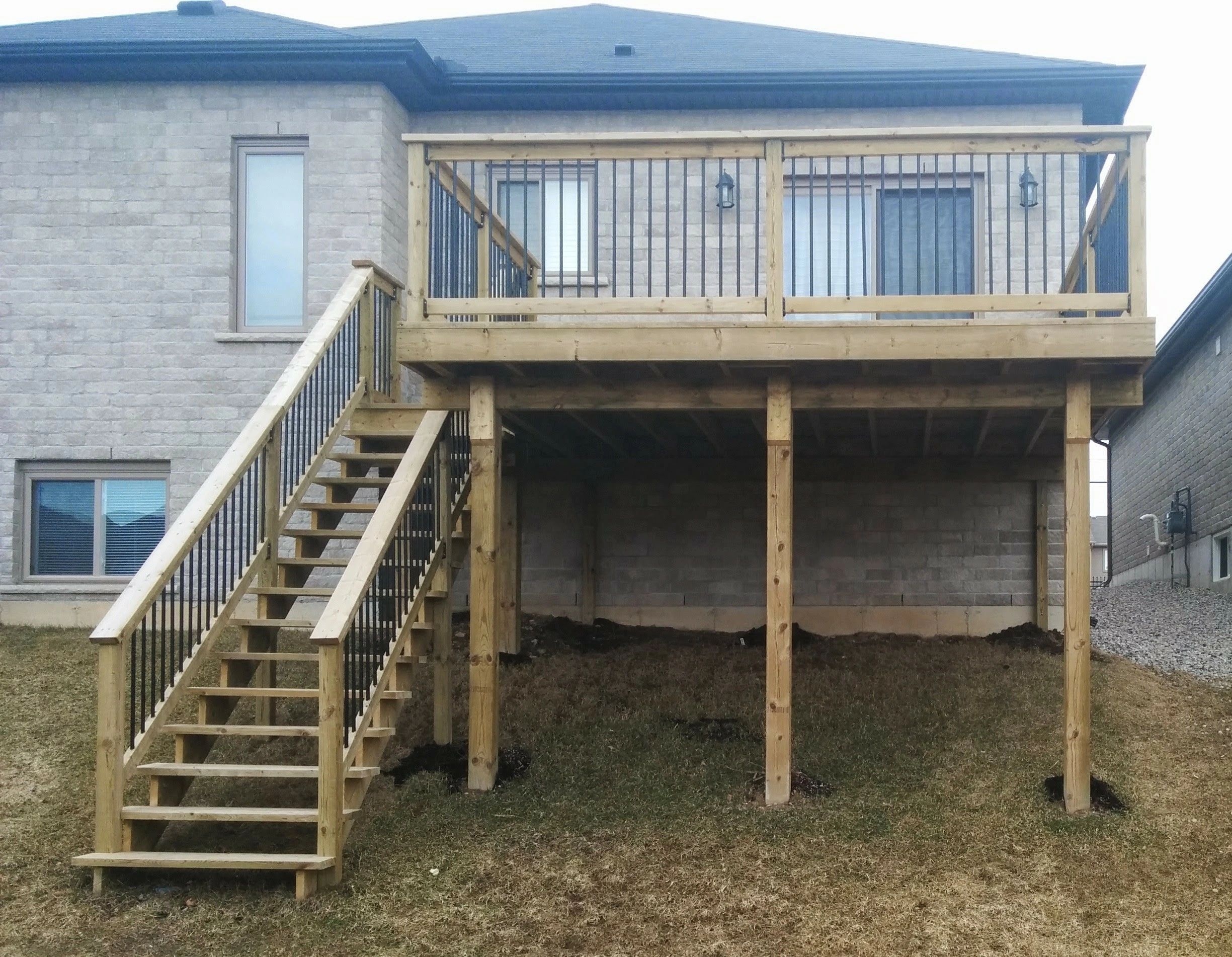 Deck construction project by Forrest City Fencing London Ontario