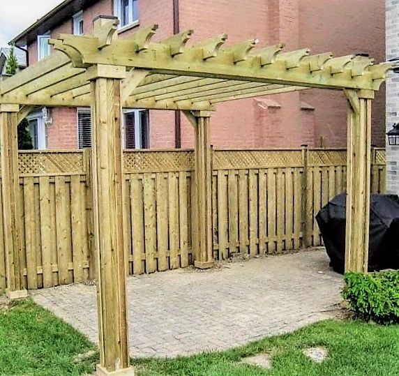 12x10ft custom pergola built by Forrest City Fencing in London Ontario