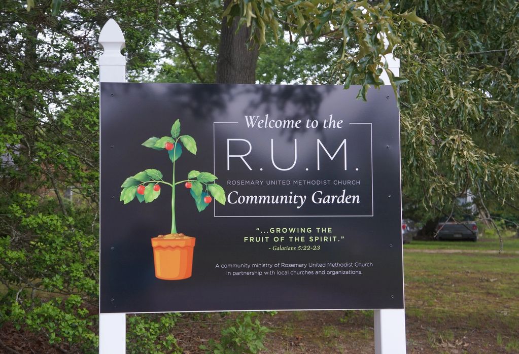 RUM Garden sign