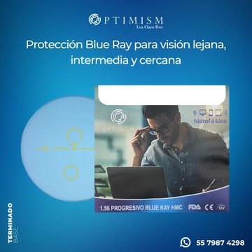 Mica progresiva con protección a las luces de la computadora