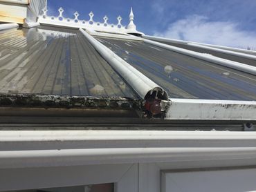 damage to polycarbonate roof on a conservatory