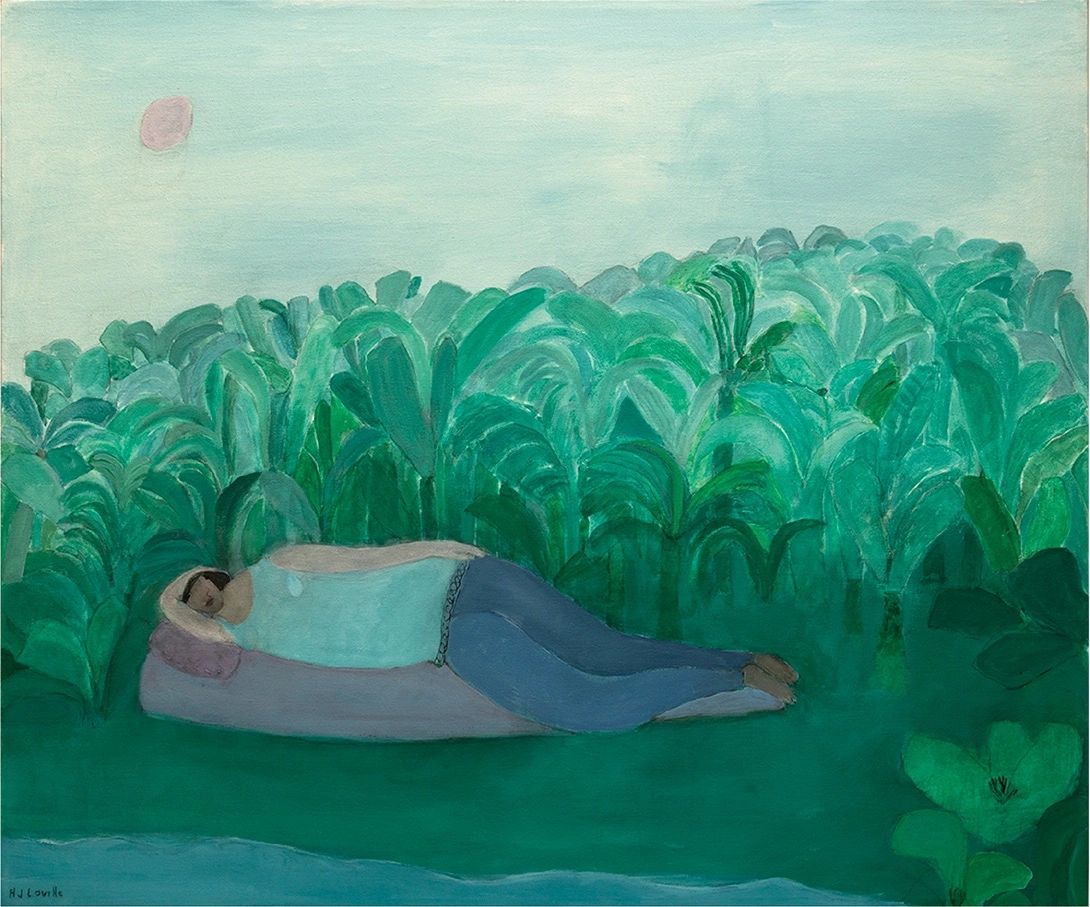 Joy Laville, 'Mujer reclinada con selva'. Cortesía del Museo de Arte Moderno