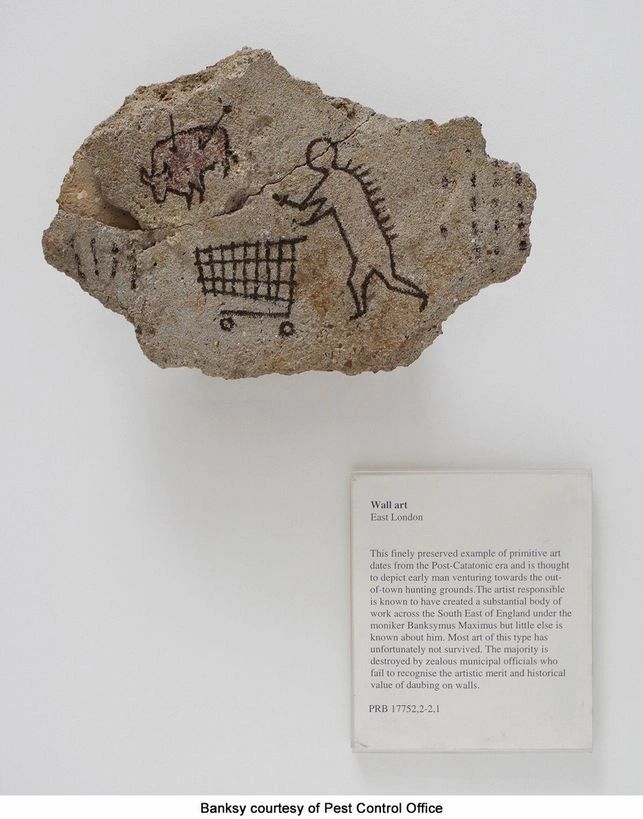Obra de Banksy en el British Museum