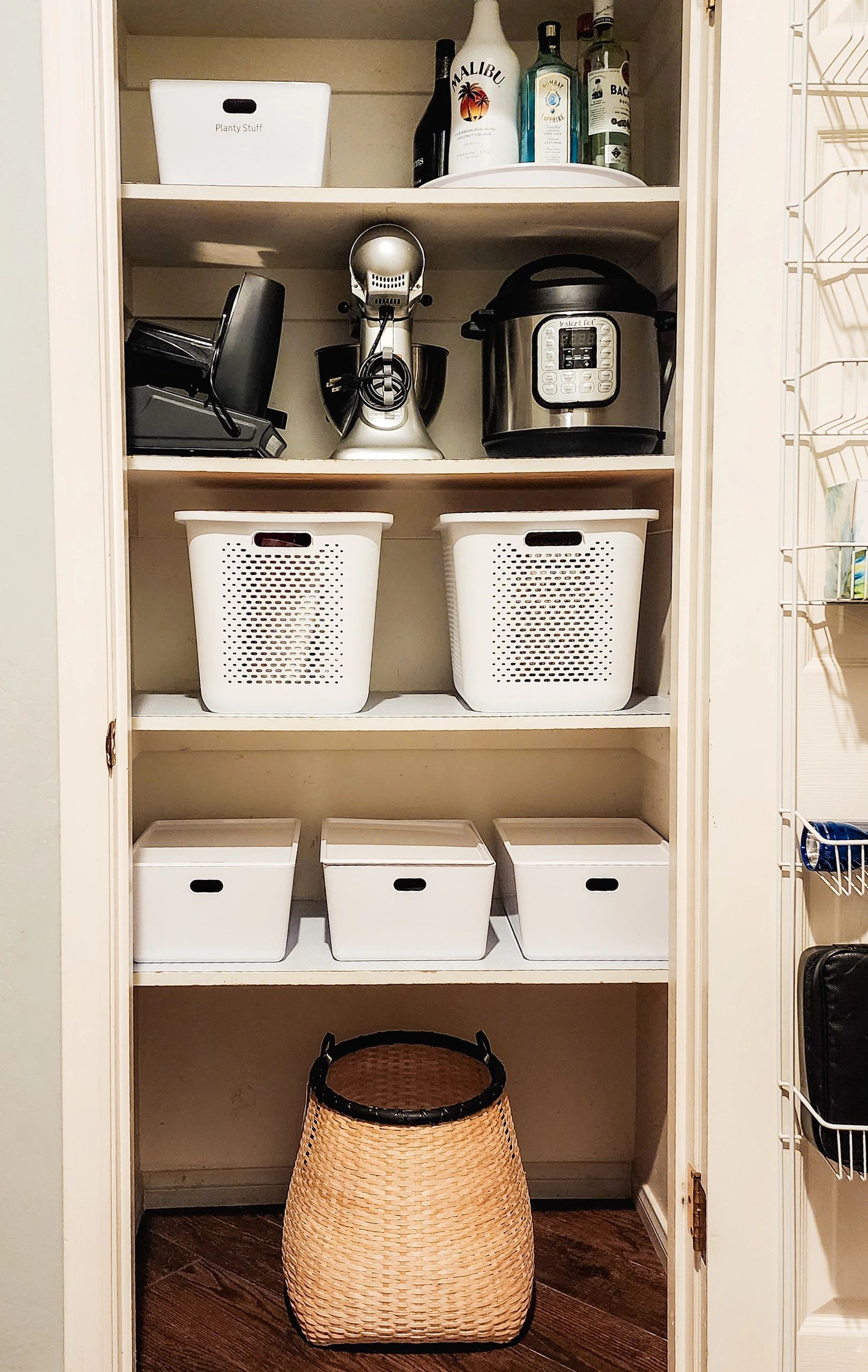 Creating an Organized Pantry from a Hall Closet - The Palette Muse