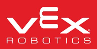 VEX Robotics logo on a red background.