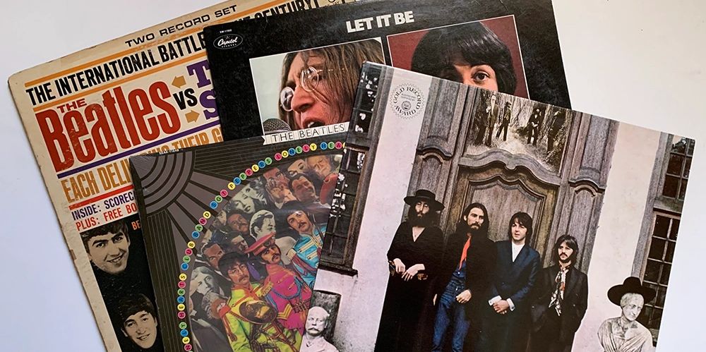 BEATLES VINYL RECORDS FOR SALE Let it be hey Jude sgt. pepper's lonely hearts club band collecting 