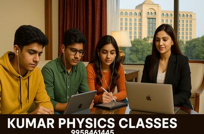 Indian students studying Physics online with Kumar Sir’s team at Kumar Physics Classes, Moti Bagh