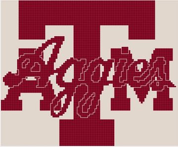 ATM Aggies Cross Stitch 