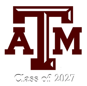Beveled Maroon ATM with Class of 2027 Decal sticker
