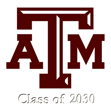 Beveled Maroon ATM with Class of 2030 Decal sticker