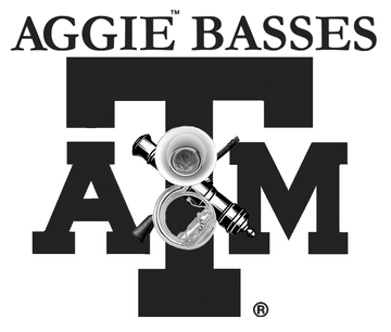 Block ATM with Bass and Crossed Cannon and Rifle, Aggie Basses on top 