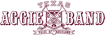 Fightin' Texas Aggie Band , Pulse of Aggieland with crossed bugles window decal sticker