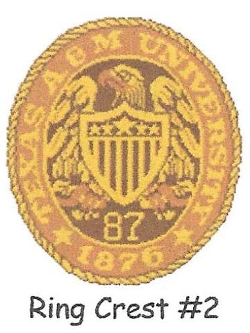 Texas A&M Aggie Ring Crest #2 (University) 