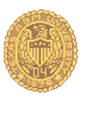 Texas A&M Ring Crest Cross Stitch Chart with backstitch