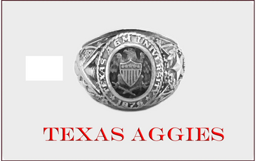 Texas Aggies with Aggie Ring Credit Card Skin decal sticker