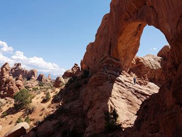 Natural stone archway at Arches National Park in Utah