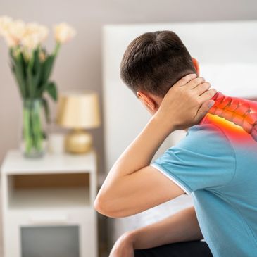 Man with neck pain