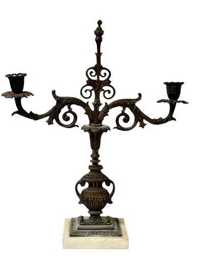 French Bronze Candlestick