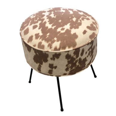 Reupholstering tiger print foot stools - Diana Elizabeth