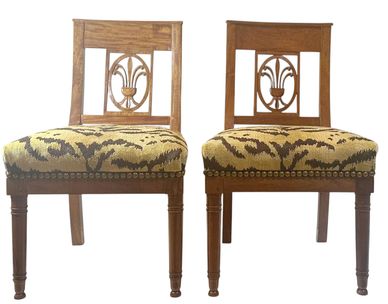 Early 19th Century French Children’s Chairs with Scalamandre Velvet