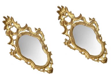 Gilded Italian Rococo Style Mirrors