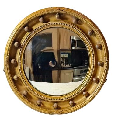 English Regency Round Convex Mirror