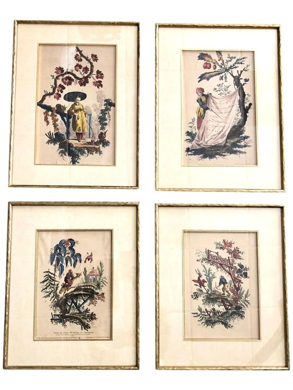 Early Engravings Dated 1759 - Set of 4