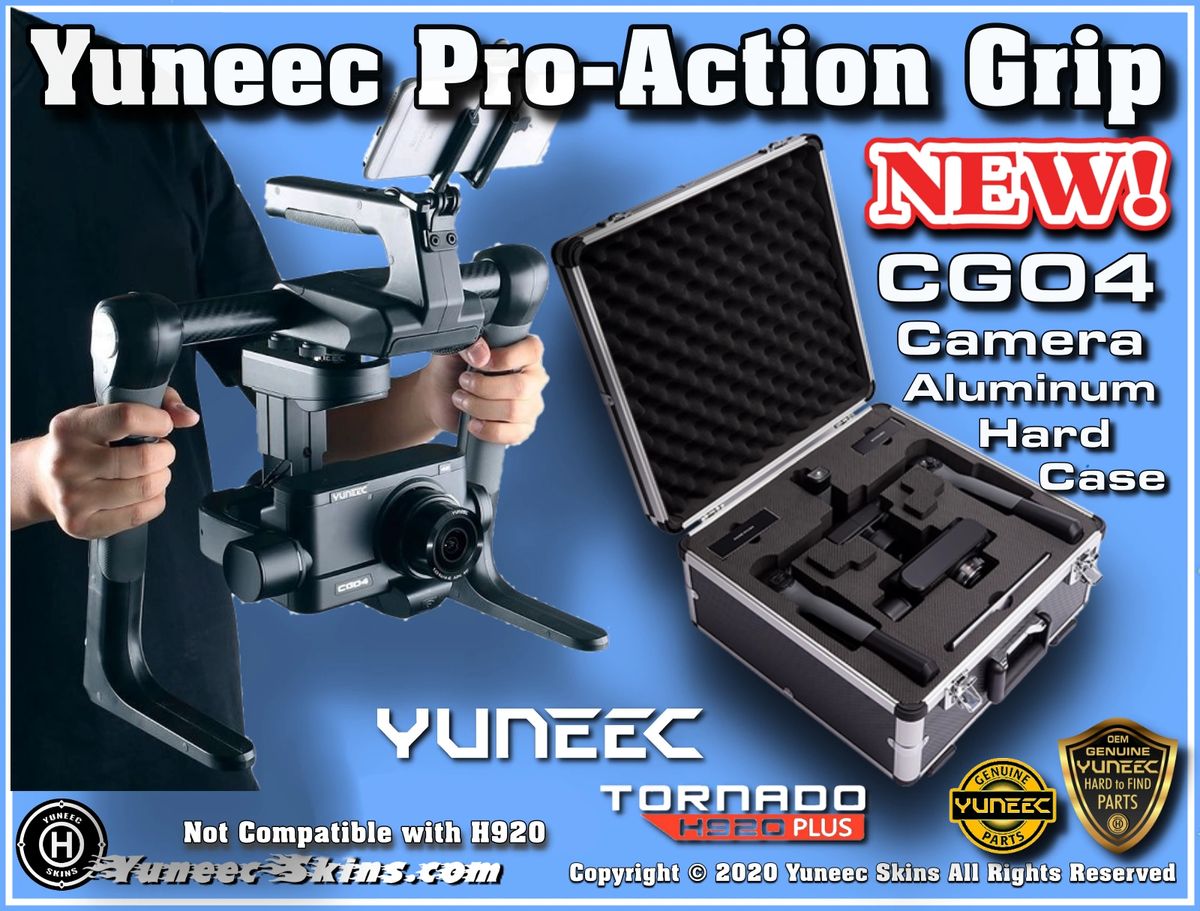 Re-paste Aggregate Generator Yuneec Pro-Action Grip with CGO4 Camera and Hard Case YUNPCUS