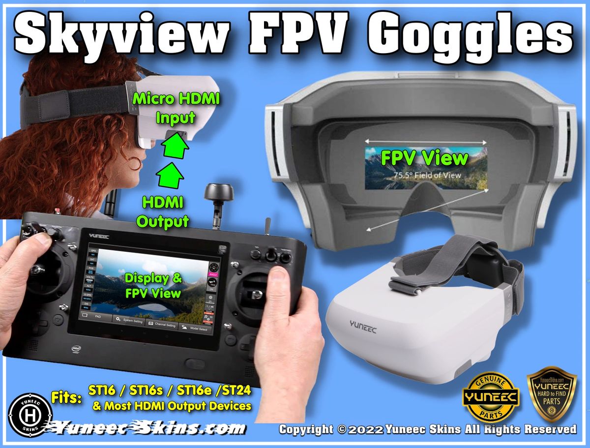 SkyView FPV Headset-Goggles HDMI Input YUNTYSKL