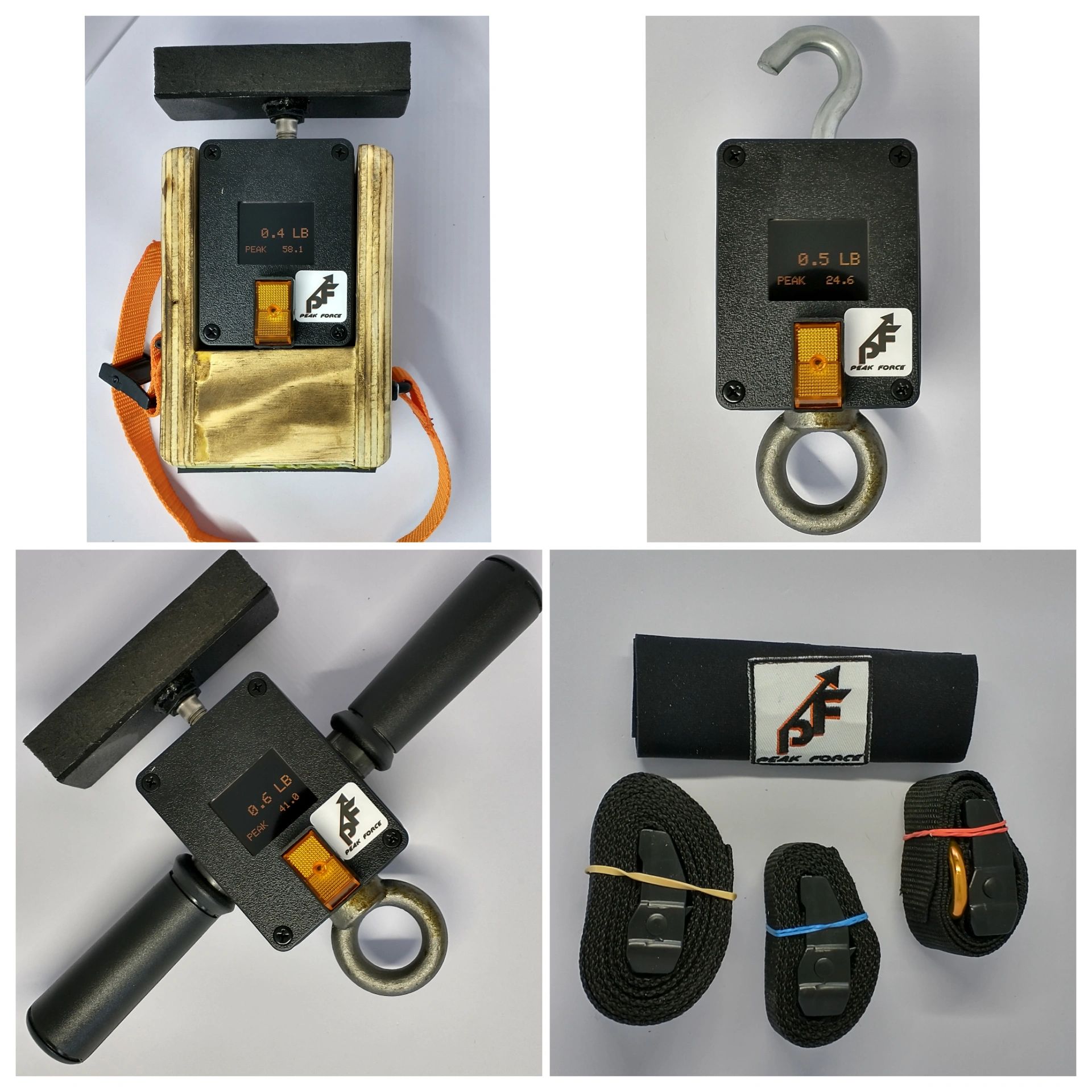 Handehld dynamometer in push, pull and holster configuration