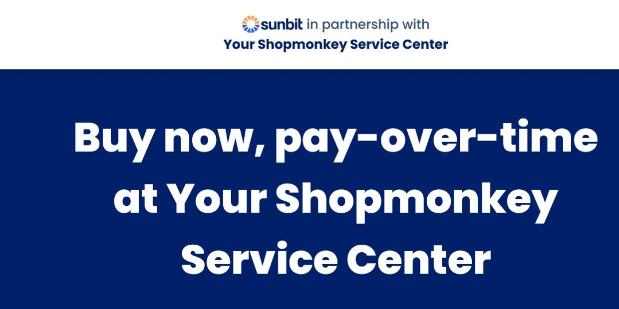 Buy now, pay over time at Shopmonkey Service Center.