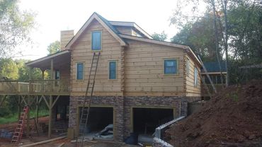 Log Home Staining Asheville NC