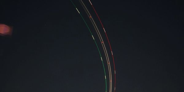 Long exposure; late night flight out of Houston, TX 