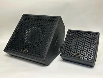 Centerline Acoustics Floor Wedge Monitors for rent at https://centerlineavrentals.com/