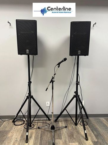 Two Yamaha DRX-12 Speakers for rent. 