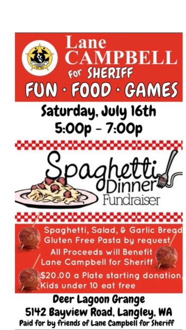 SPAGHETTI DINNER FUNDRAISER