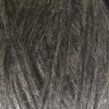 Close-up of textured dark gray yarn strands.