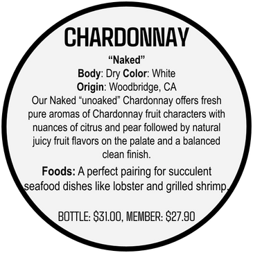 “unoaked” Chardonnay offers fresh pure aromas of fruit characters with nuances of citrus and pear