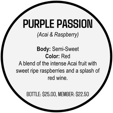 A blend of the intense Acai fruit with sweet ripe raspberries and a splash of red wine
