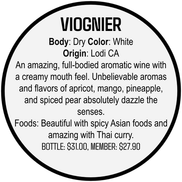 An amazing, full-bodied aromatic wine with a creamy mouth feel. 