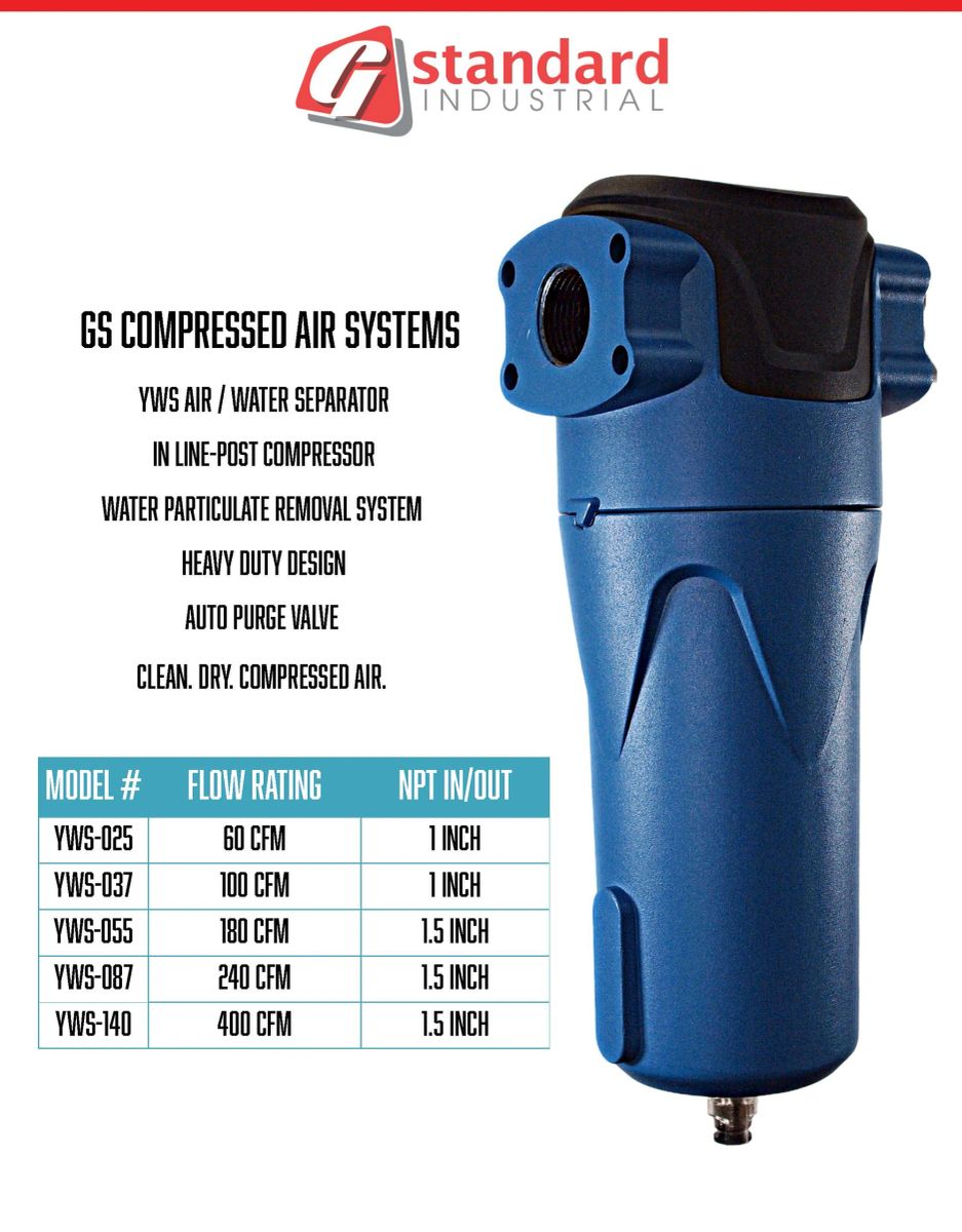 Gs Code Seperator GS In-Line Air/Water Separator
