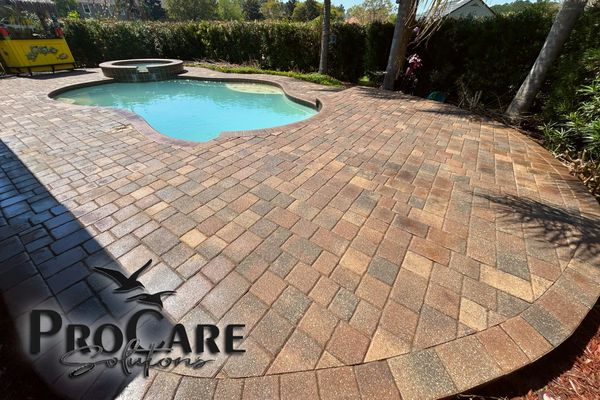 Flagler Beach driveway paver restoration