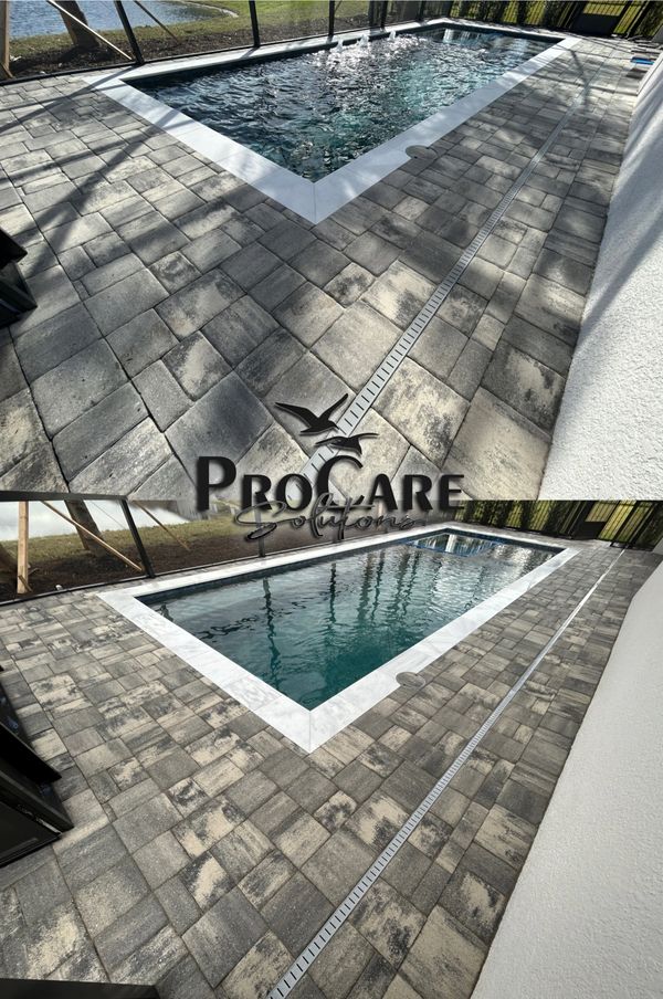 Brick paver sealing in St. Augustine.