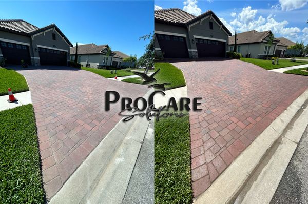 Premium paver restoration in Hammock Beach. 