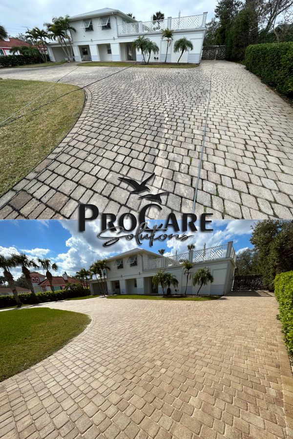Commercial grade paver sealing service.