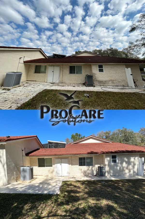 Roof soft washing in St. Augustine for a cleaner, longer-lasting roof.