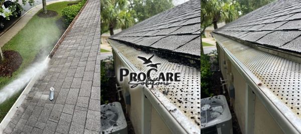 Soft washing in Hammock Dunes, safely removing algae, mold, and mildew from luxury homes.